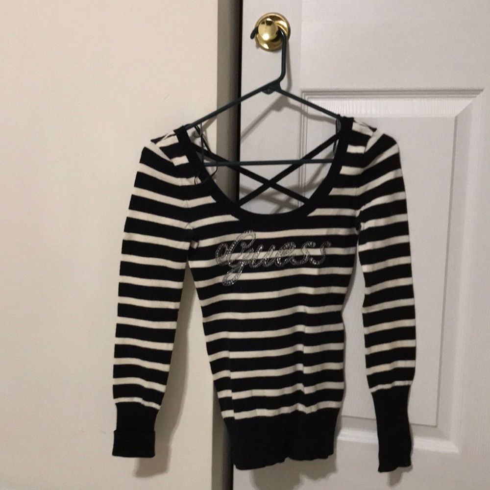 Guess stripe blouse Sz XS